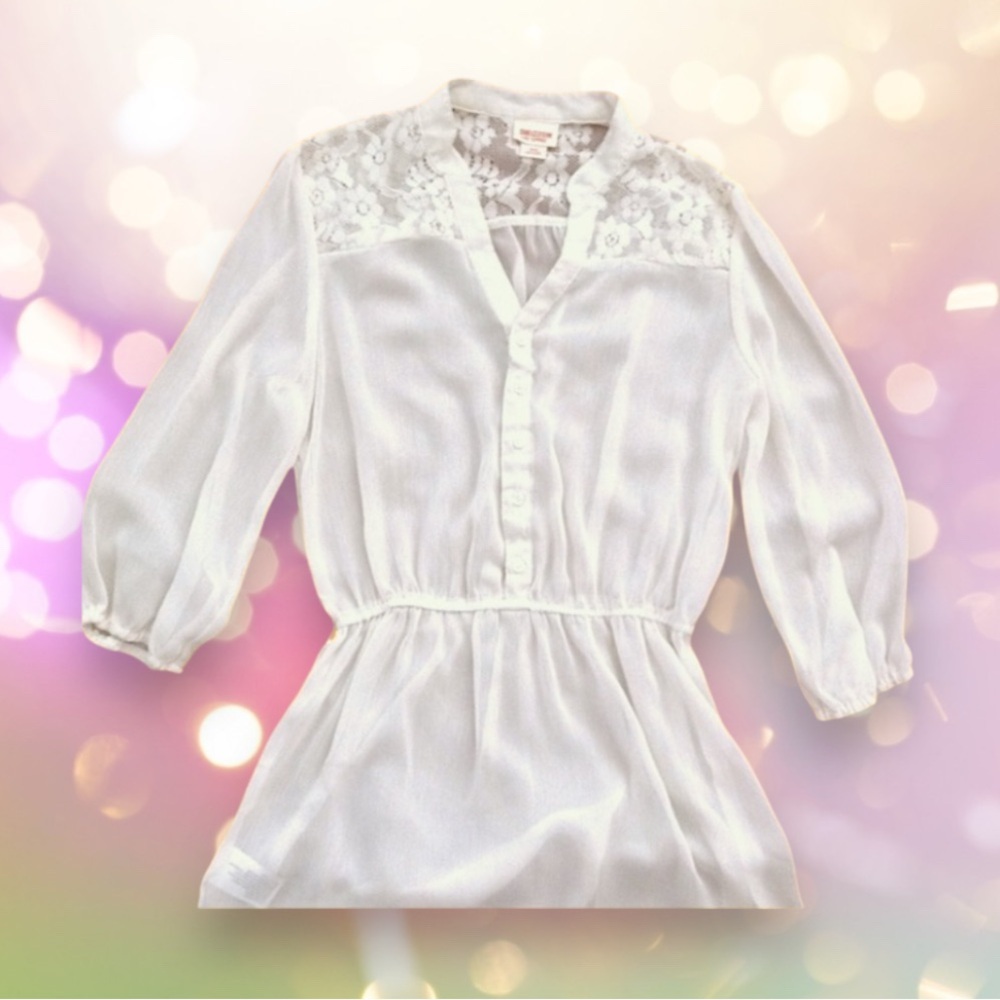 MOSSIMO White Sheer Blouse